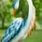 Glitzhome® 38.5" Metal Standing Crane Garden Statue with Stakes